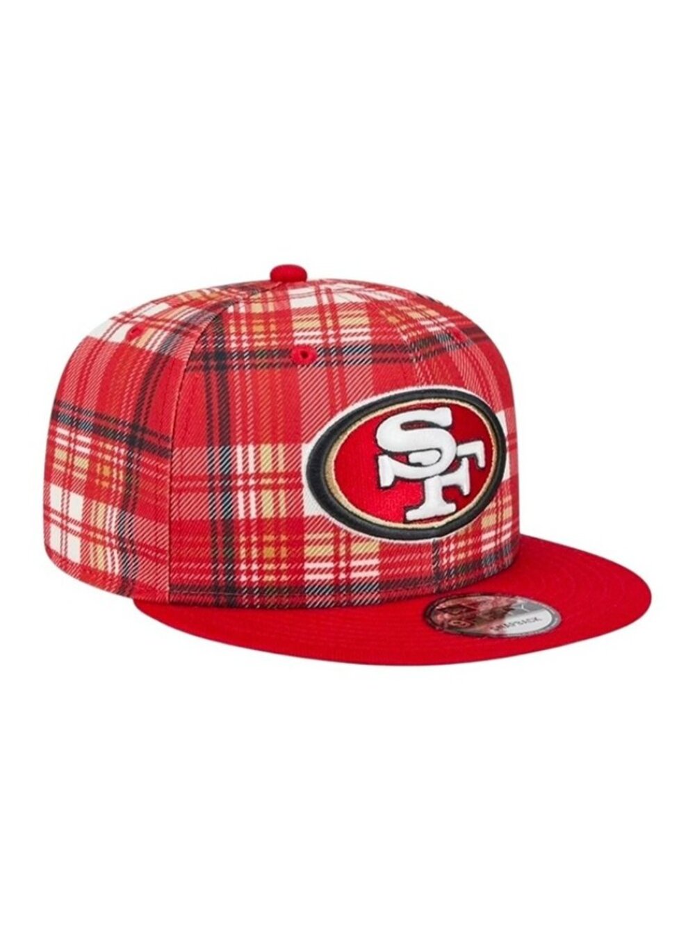 New Era 59FIFTY San Francisco 49ers Plaid Sideline 7 3/4 Fitted Hat.